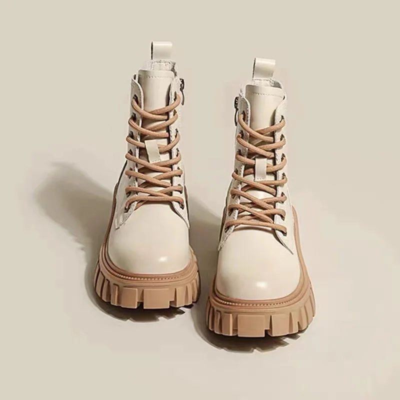 Fashion Round Head Side Zipper Women's Lacing Bare Boots Winter Boots Platform Non-slip Shoes for Woman Female Snow Boots
Fashion Round Head Side Zipper Women's Lacing Bare Boots Winter Boots Platform Non-slip Shoes for Woman Female Snow Boots