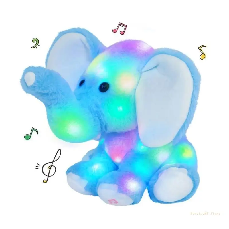 Y4UD 18cm Light Up Elephant Cuddle Toy Plush Animal Musical Toy Glowing in the Dark Kids Favor Mood Appease Soother
Y4UD 18cm Light Up Elephant Cuddle Toy Plush Animal Musical Toy Glowing in the Dark Kids Favor Mood Appease Soother