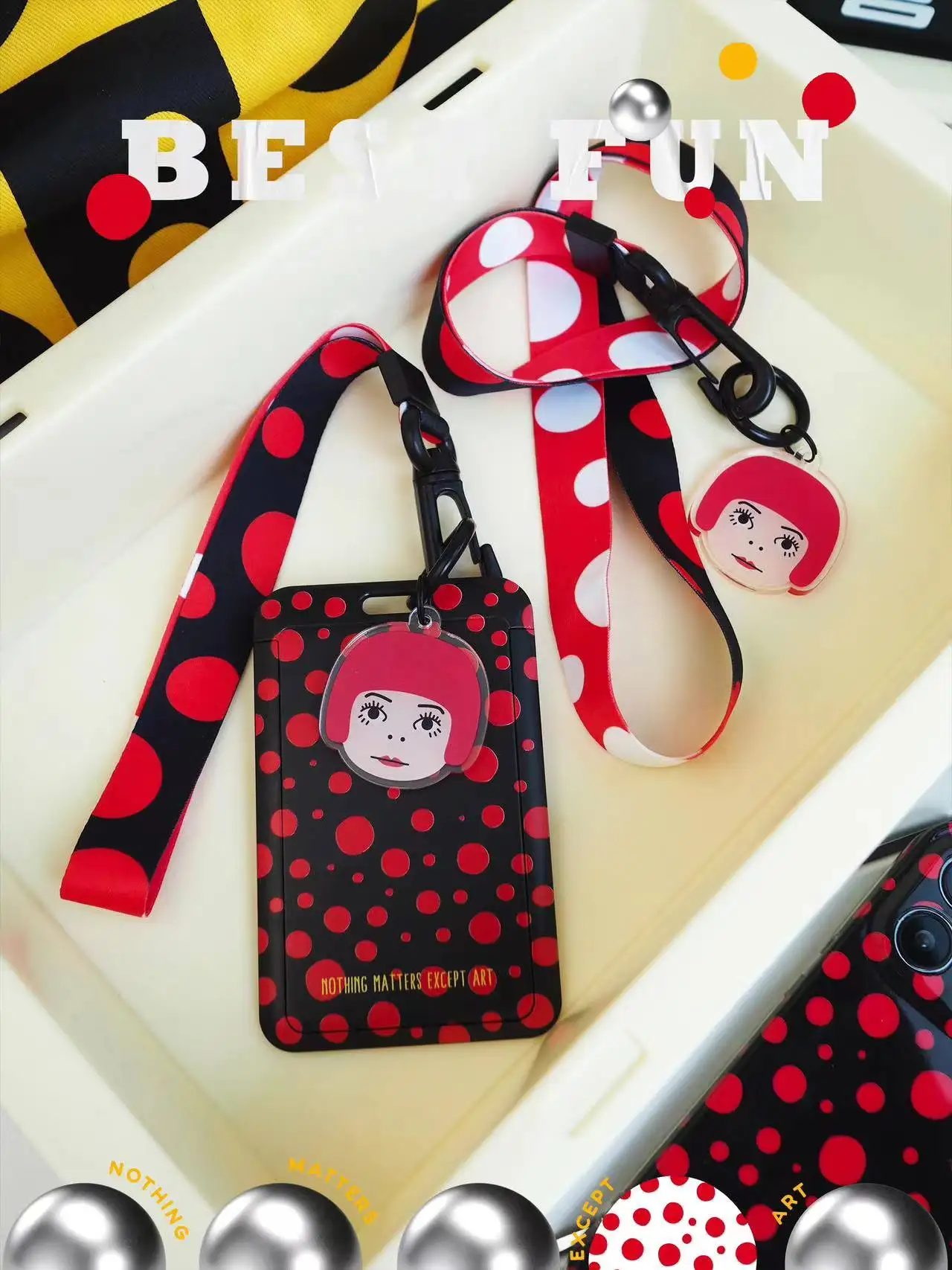 Wave point hanging neck card set work card campus card work card bus card lanyard
Wave point hanging neck card set work card campus card work card bus card lanyard