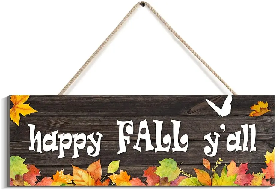 Happy Fall Wooden Sign Hanging Sign Autumn Wall Decor Thanksgiving Day Sign Door Hanging for Thanksgiving Day Autumn
Happy Fall Wooden Sign Hanging Sign Autumn Wall Decor Thanksgiving Day Sign Door Hanging for Thanksgiving Day Autumn
