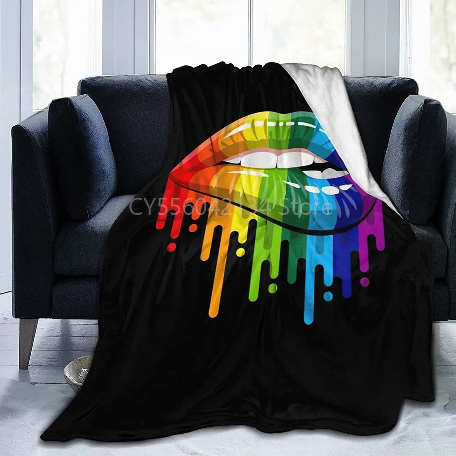 Lesbian Pride Rainbow Lips Bed Blanket Soft Flannel Fleece Blanket Lightweight Plush Christmas Throw Blankets
Lesbian Pride Rainbow Lips Bed Blanket Soft Flannel Fleece Blanket Lightweight Plush Christmas Throw Blankets