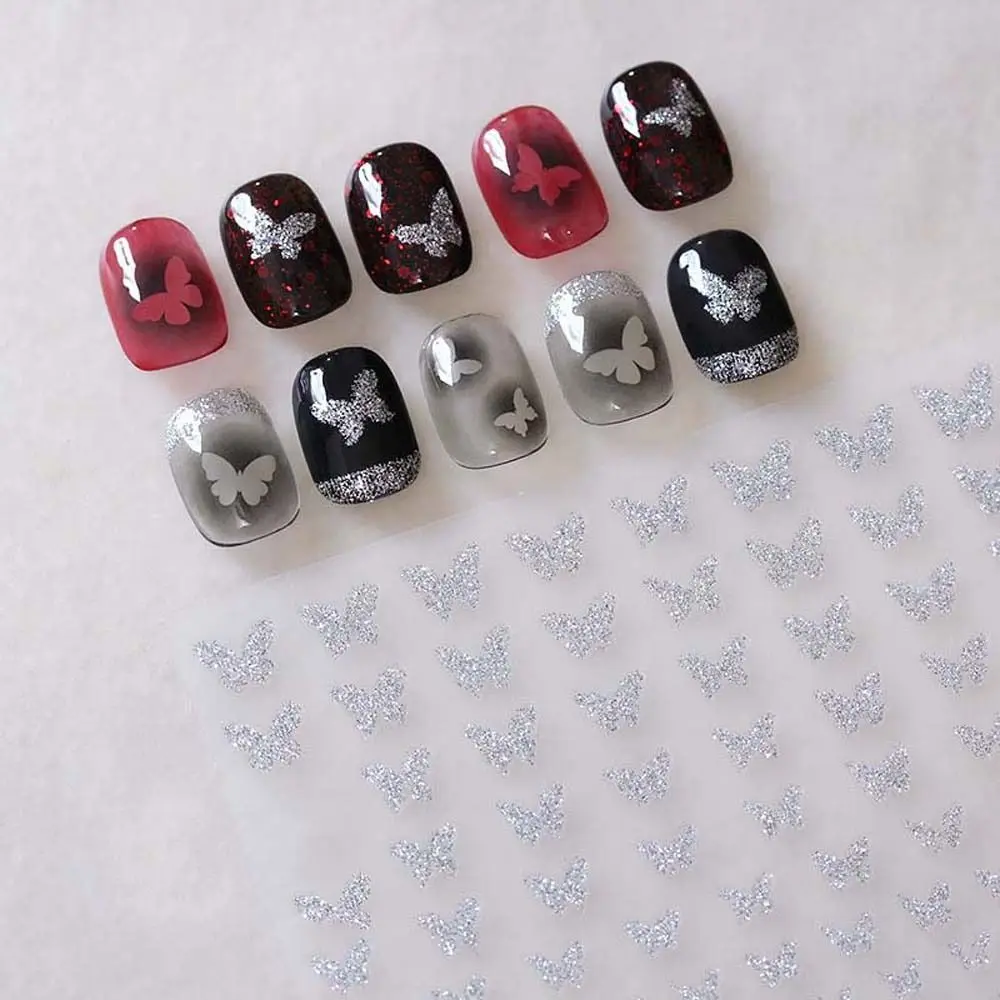2Pcs/Set Silver Glitter Powder Butterfly Stars Nail Stickers Love Heart Self Adhesive Nail Art Decorations Manicure Accessories
2Pcs/Set Silver Glitter Powder Butterfly Stars Nail Stickers Love Heart Self Adhesive Nail Art Decorations Manicure Accessories