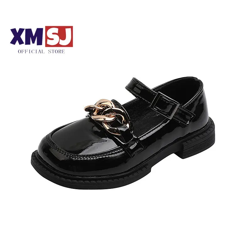 Girls Leather Shoes 2022 Autumn British Style Boys Student Girls metal Chain Soft-soled Princess Shoes Fashion Flats Kids Hot
Girls Leather Shoes 2022 Autumn British Style Boys Student Girls metal Chain Soft-soled Princess Shoes Fashion Flats Kids Hot