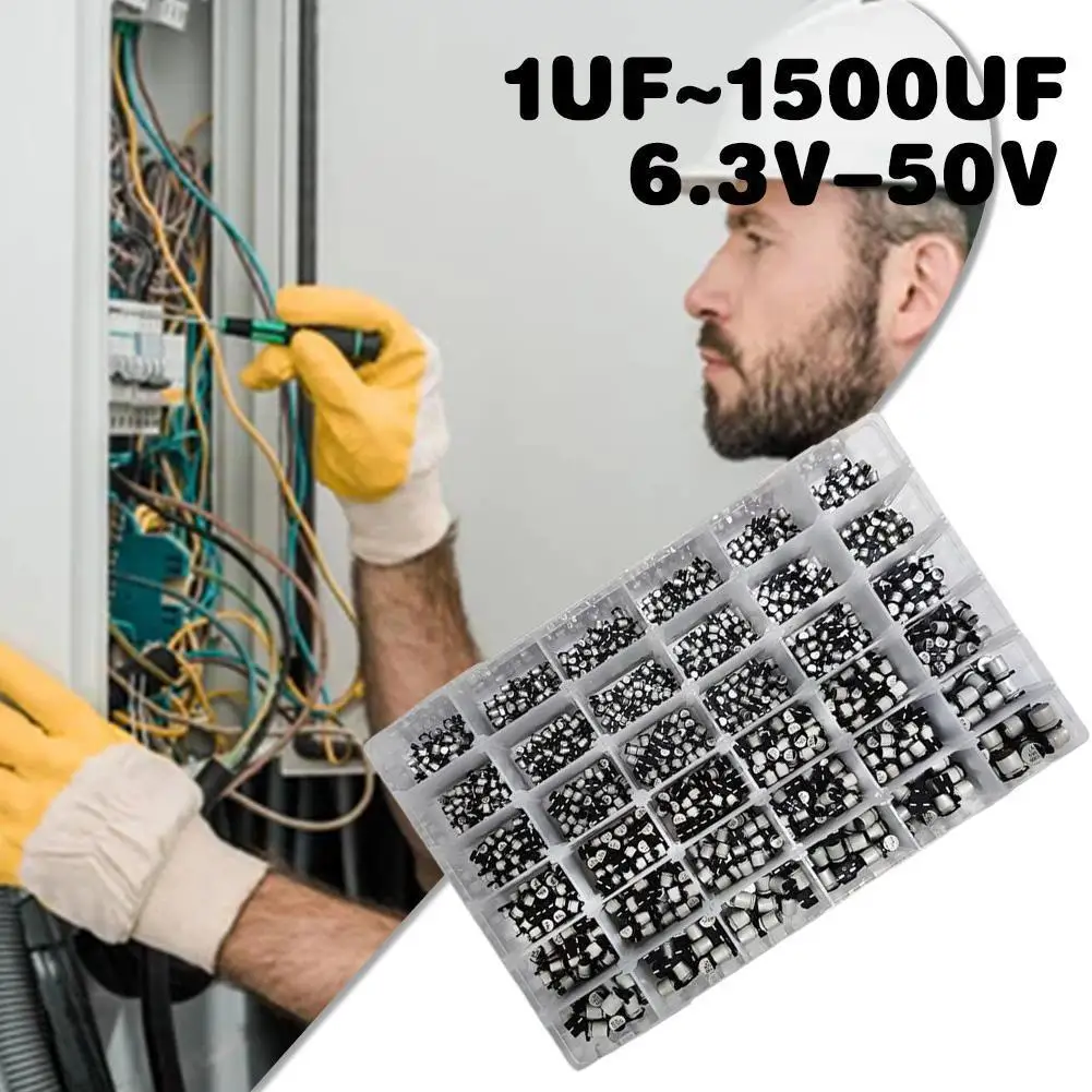 Capacitor Combination Kit 1500pcs/box Of 1uf~1500uf Of Patch Aluminium Electrolytic Capacitor Combination Kinds Kit 6.3v-50 Y6a3
Capacitor Combination Kit 1500pcs/box Of 1uf~1500uf Of Patch Aluminium Electrolytic Capacitor Combination Kinds Kit 6.3v-50 Y6a3