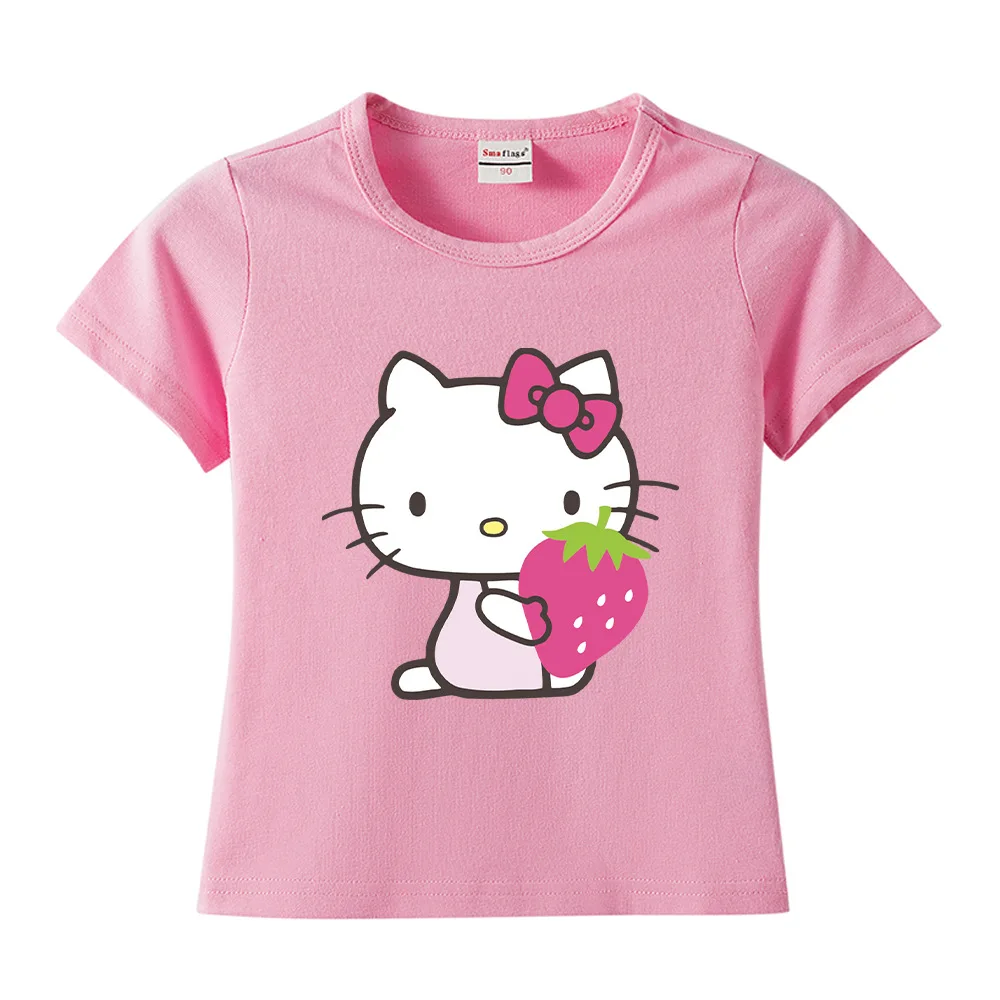 New Sanrio Anime Children's Short-sleeved T-shirt Hello Kitty Children's Clothing Summer Cotton Soft and Comfortable Kawaii Gift
New Sanrio Anime Children's Short-sleeved T-shirt Hello Kitty Children's Clothing Summer Cotton Soft and Comfortable Kawaii Gift
