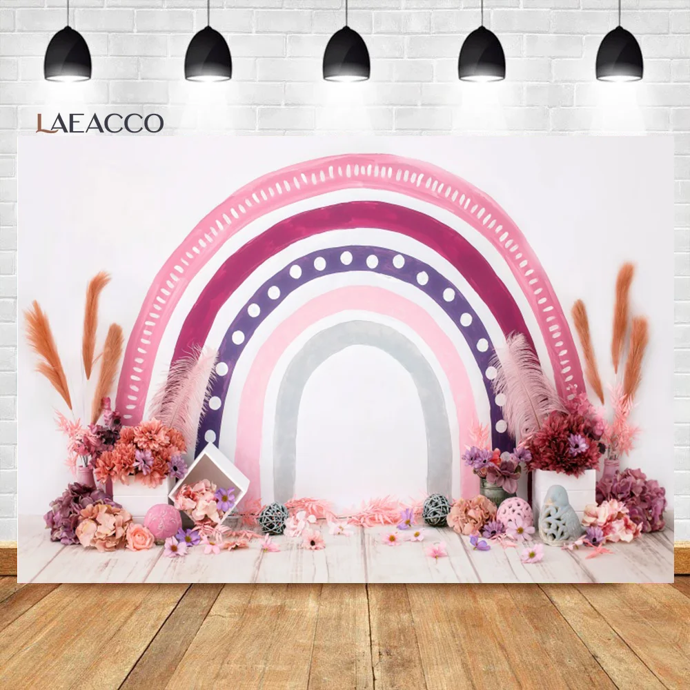 Laeacco Rainbow Happy Birthday Photo Backdrop Interior Pink Flower Wood Board Girls Baby Shower Portrait Photography Background
Laeacco Rainbow Happy Birthday Photo Backdrop Interior Pink Flower Wood Board Girls Baby Shower Portrait Photography Background