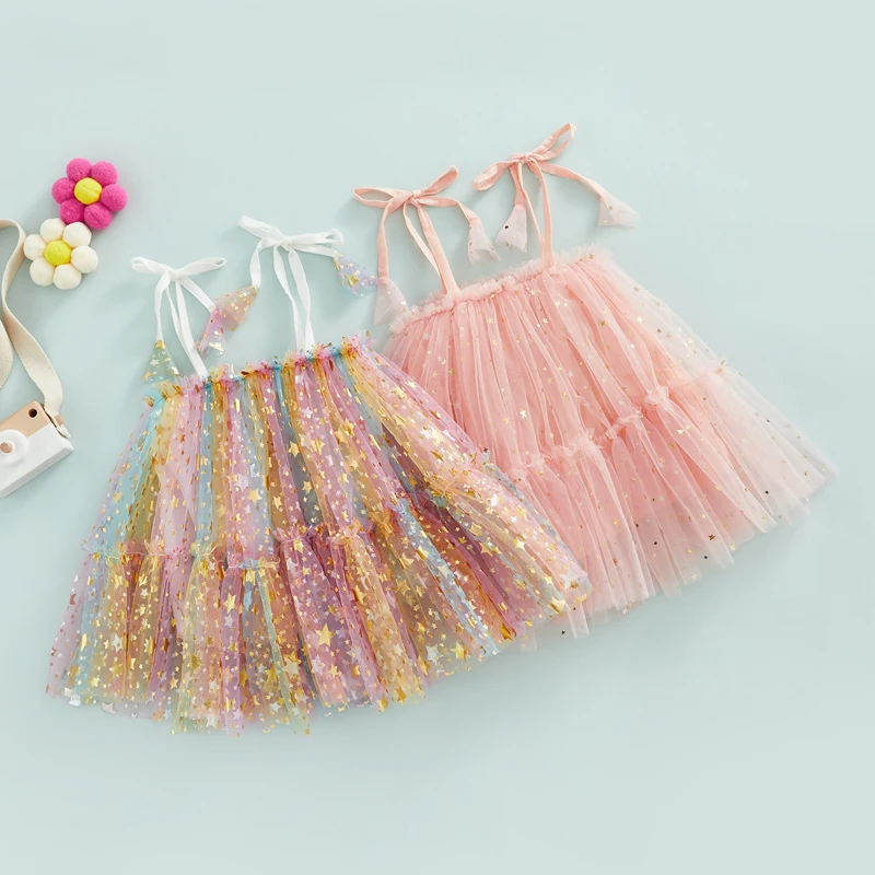 Toddler Baby Princess Dresses 2022 Summer Newbron Baby Star Sequins Tie-Up Spaghetti Strap Kids Girls Cute Dress Vestidos
Toddler Baby Princess Dresses 2022 Summer Newbron Baby Star Sequins Tie-Up Spaghetti Strap Kids Girls Cute Dress Vestidos