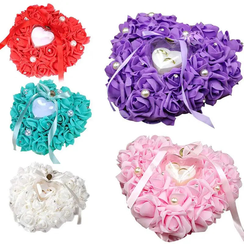 2022 Newly Women Elegant Rose Wedding Accessory Favors Heart Shaped Design Gift Ring Pillow Cushion Box Case for Festival Gifts
2022 Newly Women Elegant Rose Wedding Accessory Favors Heart Shaped Design Gift Ring Pillow Cushion Box Case for Festival Gifts