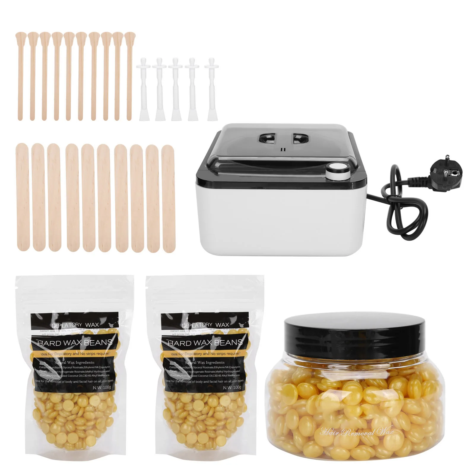Electric Wax Heater Gold Hair Removal Wax Bean Depilatory Wax Stick Depilation Tool SetEU Plug 220V
Electric Wax Heater Gold Hair Removal Wax Bean Depilatory Wax Stick Depilation Tool SetEU Plug 220V