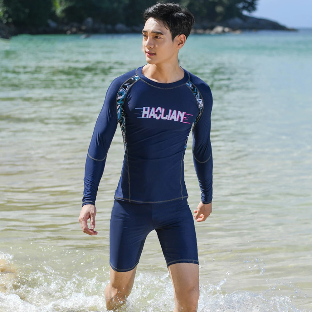 Men's New Surfing Suit Split Long-Sleeve Shorts Sunscreen Quick-Drying Swimsuit Water Sports Beach Swimming Surfing Suit 2022
Men's New Surfing Suit Split Long-Sleeve Shorts Sunscreen Quick-Drying Swimsuit Water Sports Beach Swimming Surfing Suit 2022