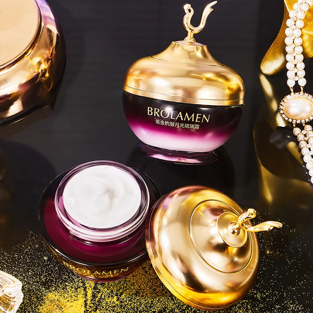 Purple Gold Anti Wrinkle Moonlight Glaze Cream Make-up for women Brighten Moisturizing Facial Cream korean skin care face cream
Purple Gold Anti Wrinkle Moonlight Glaze Cream Make-up for women Brighten Moisturizing Facial Cream korean skin care face cream