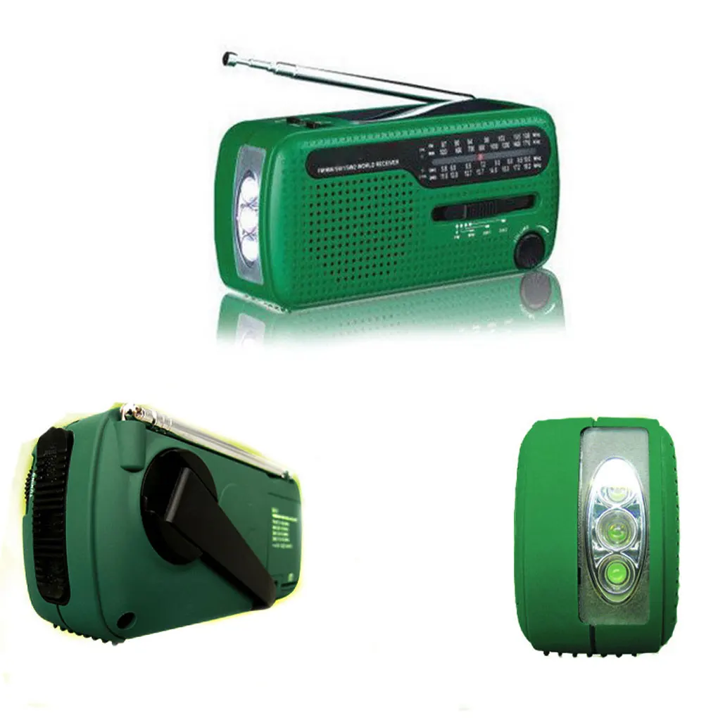 

Crank Radio FM AM Radios USB World Receiver Retrospective Dynamo Radiogram with Built-in Batteries for Indoor Outdoor Recreation