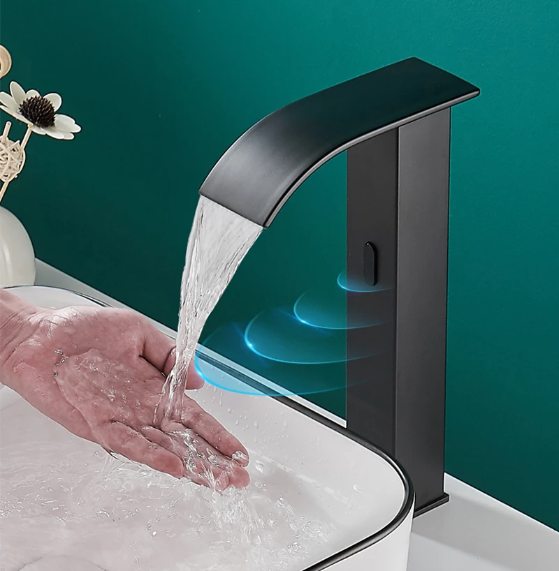 Smart Sensor Waterfall Basin Faucet Automatic Sensor Faucet Touchless Sink Basin Hot Cold Water Mixer Crane Bathroom Faucet
Smart Sensor Waterfall Basin Faucet Automatic Sensor Faucet Touchless Sink Basin Hot Cold Water Mixer Crane Bathroom Faucet