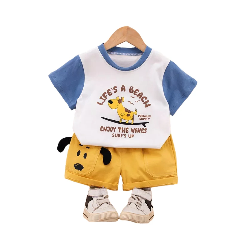 2Pcs/Set New Summer Baby Suit Children Fashion Boys Cartoon T-Shirt Shorts Cotton Toddler Casual Clothing Kids Tracksuits
2Pcs/Set New Summer Baby Suit Children Fashion Boys Cartoon T-Shirt Shorts Cotton Toddler Casual Clothing Kids Tracksuits