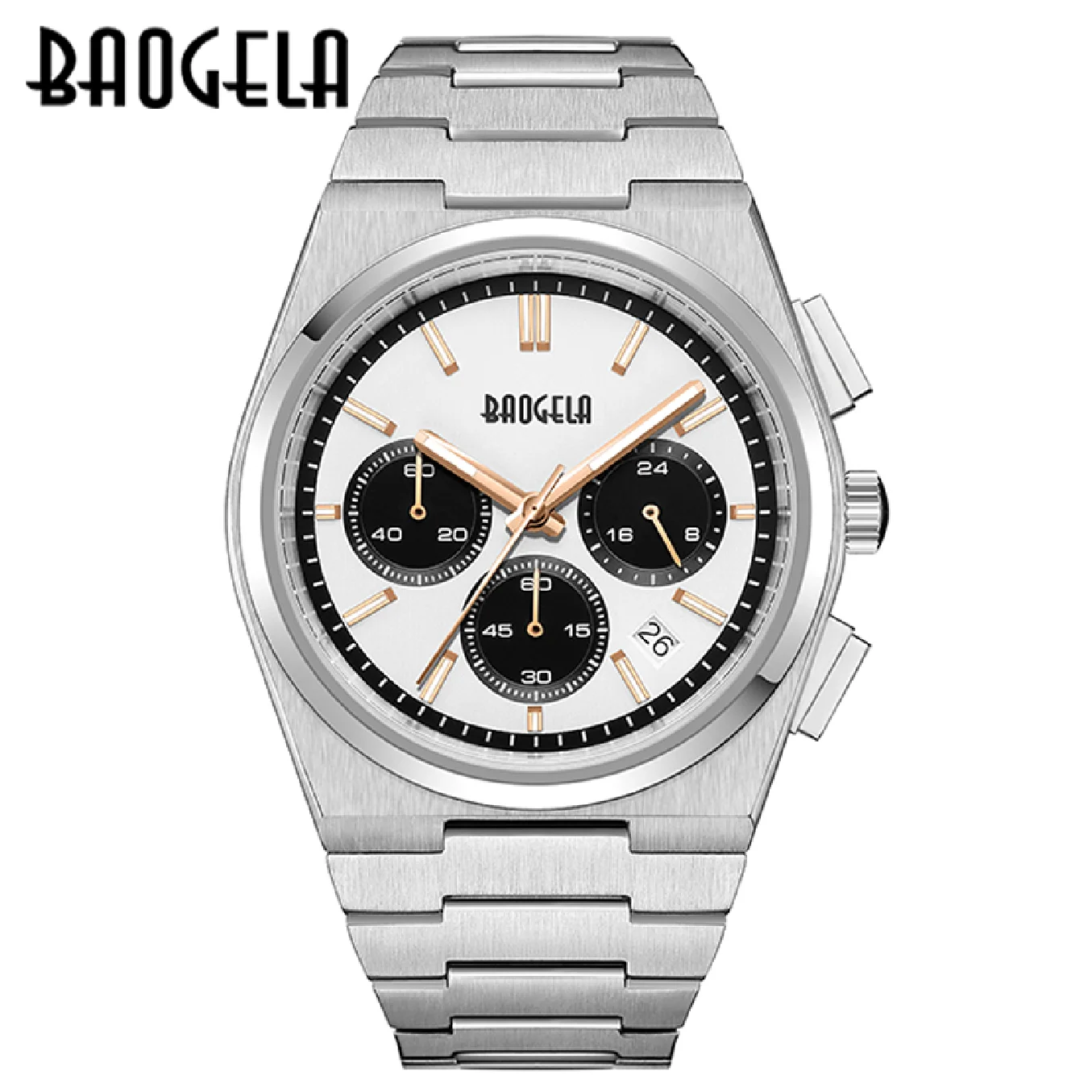 BAOGELA Mens Watch 50M Waterproof Full Steel Import Quartz Movement Top Brand Luxury Fashion Mens Business Date Wristwatch
BAOGELA Mens Watch 50M Waterproof Full Steel Import Quartz Movement Top Brand Luxury Fashion Mens Business Date Wristwatch