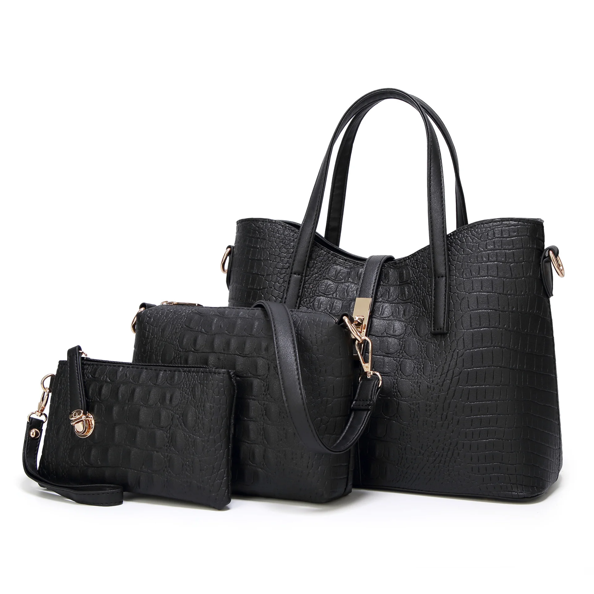 Purse New Women's bag fashion trend women's shoulder bag crocodile handbag three piece cover mother bag
Purse New Women's bag fashion trend women's shoulder bag crocodile handbag three piece cover mother bag