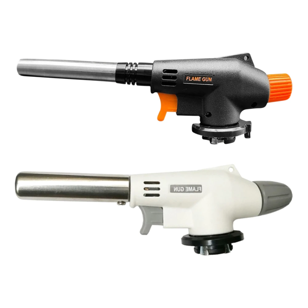 1300℃ Flame Gun Auto Ignition Burner Torch Lighter BBQ Cooking Soldering Flamethrower Outdoor Camping Butane Gas Spray Gun Heads
1300℃ Flame Gun Auto Ignition Burner Torch Lighter BBQ Cooking Soldering Flamethrower Outdoor Camping Butane Gas Spray Gun Heads