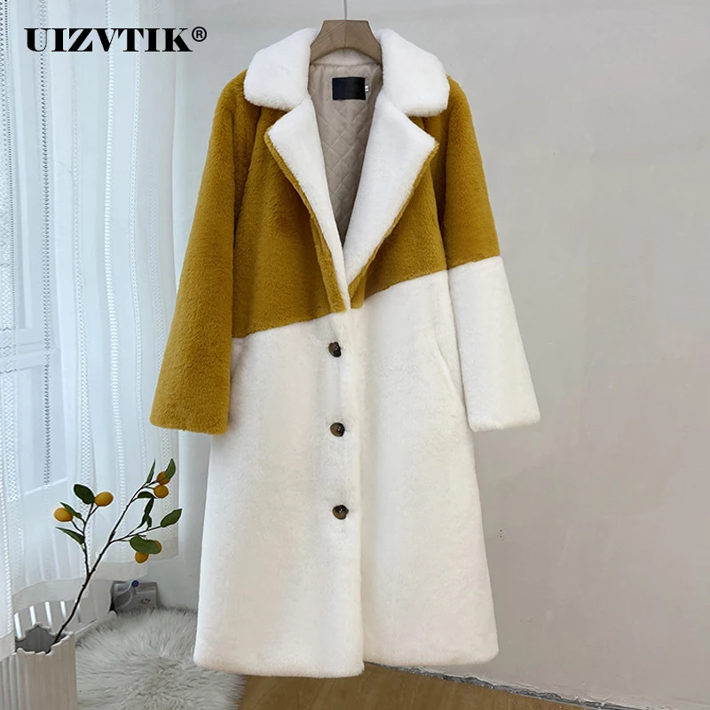 Winter Thick Warm Coat Women 2022 Faux Fur Cotton Lining Long Jackets Female New Casual Fashion Sweet Outwaear Winter Clothing
Winter Thick Warm Coat Women 2022 Faux Fur Cotton Lining Long Jackets Female New Casual Fashion Sweet Outwaear Winter Clothing