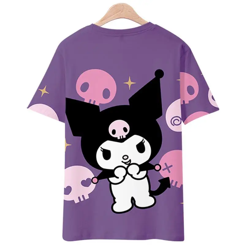 Kawaii Sanrioed Kuromi My Melody аниме двухмерная периферийная футболка с коротким рукавом парные игрушки с коротким рукавом для девочек
Kawaii Sanrioed Kuromi My Melody аниме двухмерная периферийная футболка с коротким рукавом парные игрушки с коротким рукавом для девочек