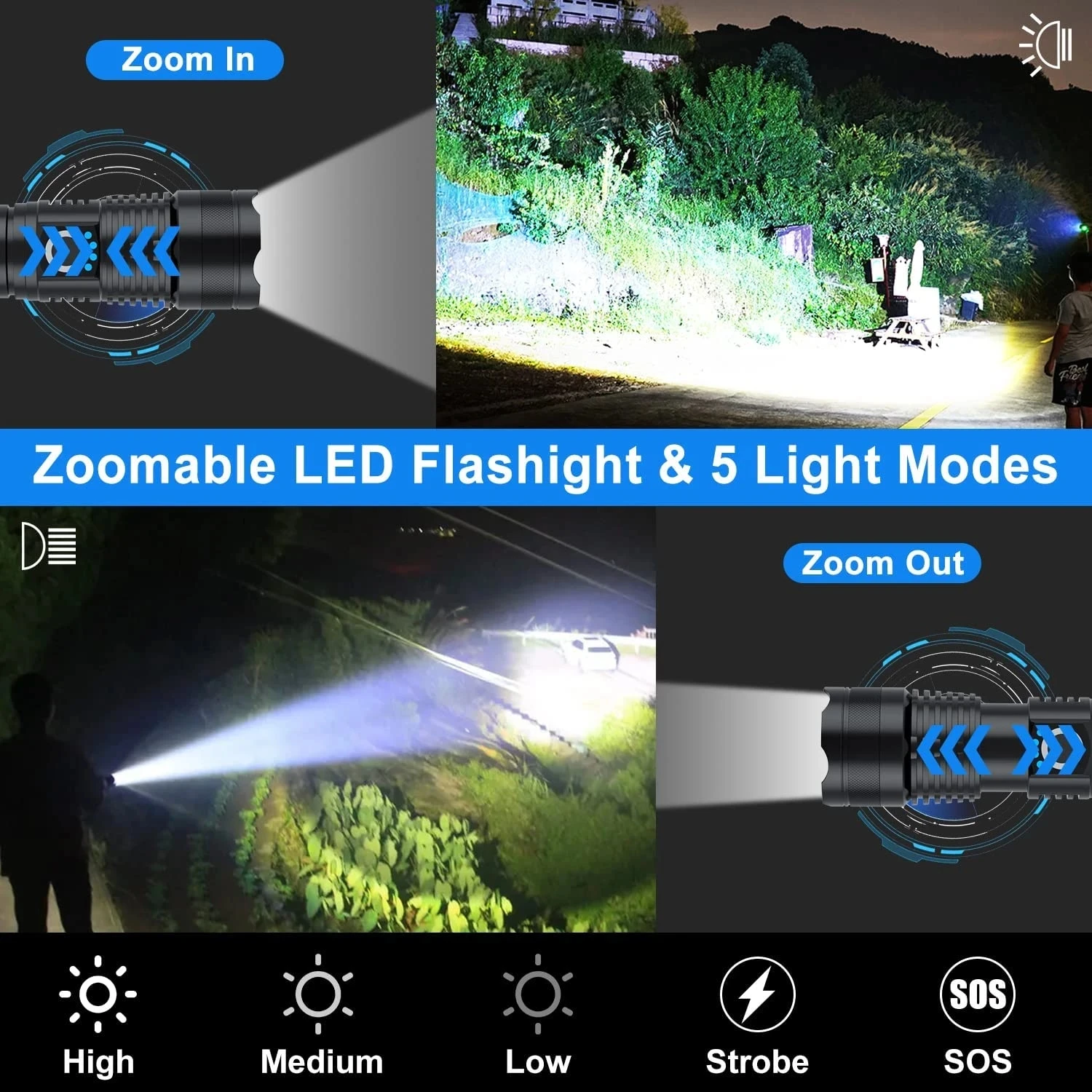 LED Flashlight Charging Retractable Zoom High-Power Aluminum Alloy Power Display Flashlight
LED Flashlight Charging Retractable Zoom High-Power Aluminum Alloy Power Display Flashlight