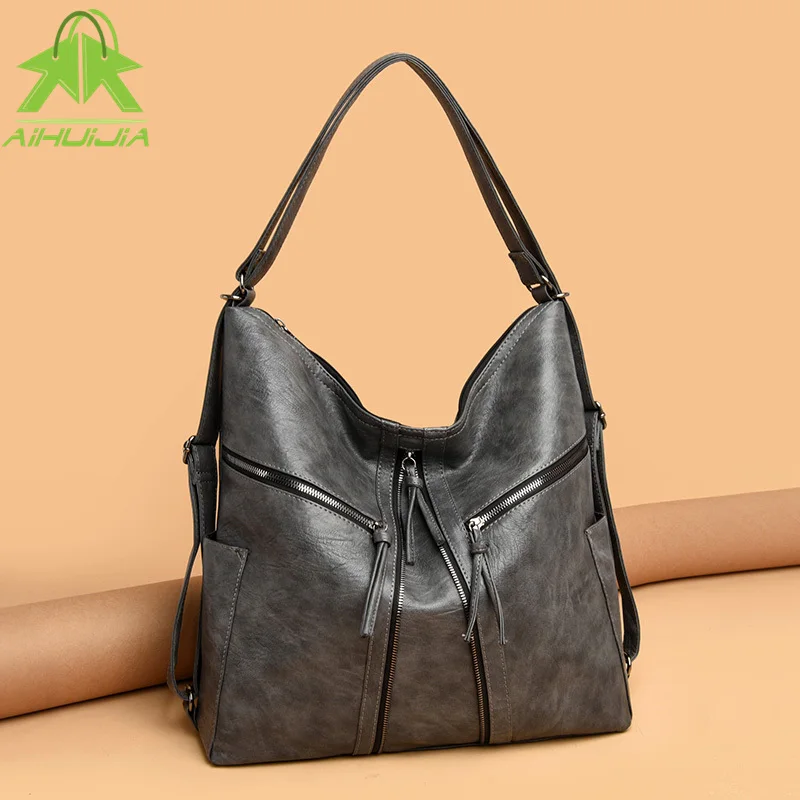 Fashion Vintage Messenger Bag High Capacity Womens Shoulder Bags 2021 New High Quality Pu Leather Women Backpack Multifunction
Fashion Vintage Messenger Bag High Capacity Womens Shoulder Bags 2021 New High Quality Pu Leather Women Backpack Multifunction