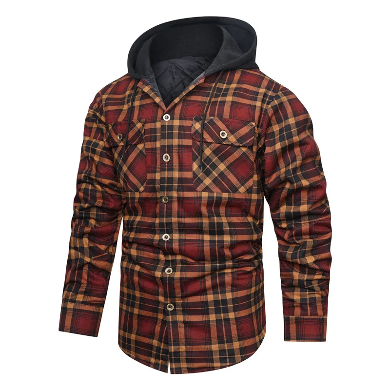 2022 Fashion New Men's Coat Autumn and Winter Thickened Plaid Shirt Long-sleeved Loose Hooded Shirt Men's Jacket Shirt
2022 Fashion New Men's Coat Autumn and Winter Thickened Plaid Shirt Long-sleeved Loose Hooded Shirt Men's Jacket Shirt