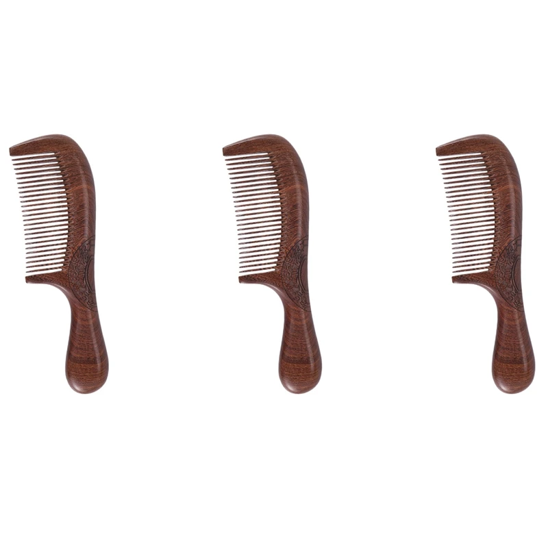 3X Unisex Sandalwood Comb Women Men Home Travel Wood Anti-Static Fine-Tooth Comb Wooden Handles Hair Comb
3X Unisex Sandalwood Comb Women Men Home Travel Wood Anti-Static Fine-Tooth Comb Wooden Handles Hair Comb