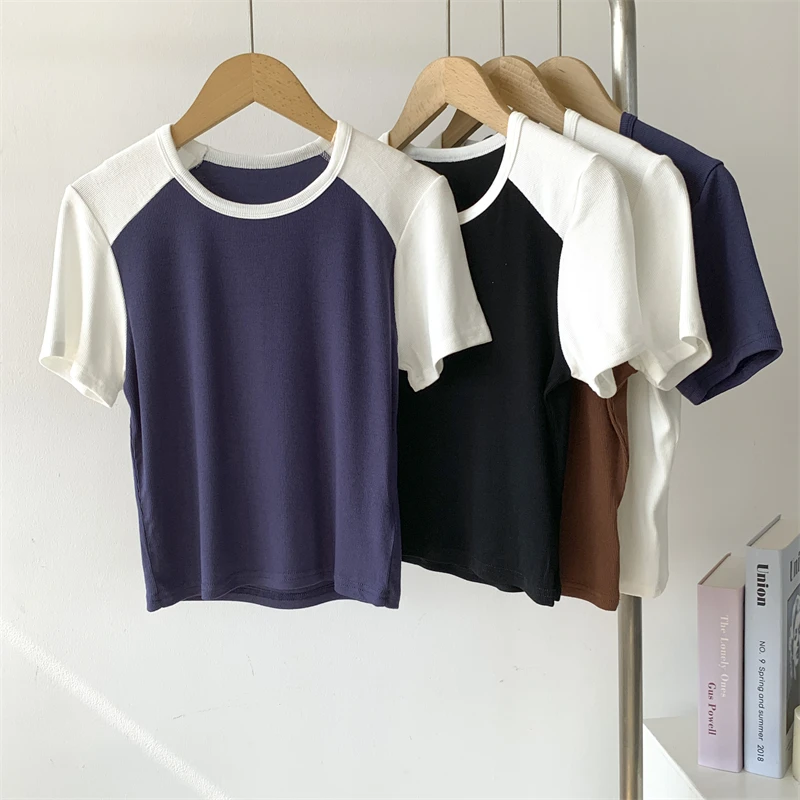Bump color T-shirt women to restore ancient ways of tall waist show thin sport suit small unlined upper garment of dance
Bump color T-shirt women to restore ancient ways of tall waist show thin sport suit small unlined upper garment of dance