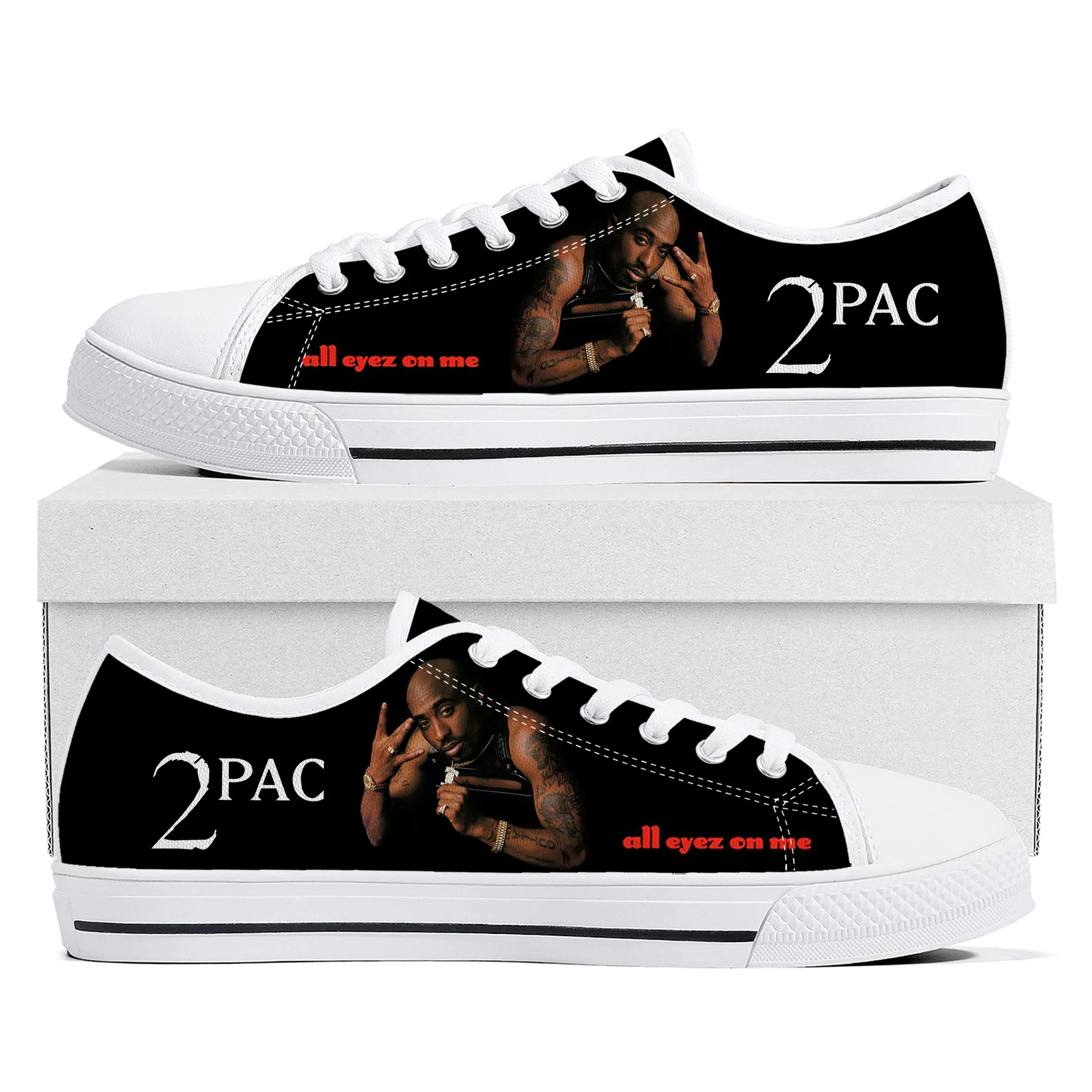 Rap 2Pac Tupac Low Top High Quality Sneakers Mens Womens Teenager Canvas Sneaker All Eyez on Me Casual Couple Shoes Custom Shoe
Rap 2Pac Tupac Low Top High Quality Sneakers Mens Womens Teenager Canvas Sneaker All Eyez on Me Casual Couple Shoes Custom Shoe