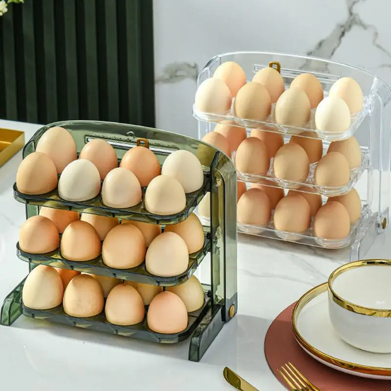 Egg Container for Refrigerator 3-Layer Large Capacity Egg Tray Reusable Egg Storage Box Fridge Egg Organizer Fridge Egg Tray
Egg Container for Refrigerator 3-Layer Large Capacity Egg Tray Reusable Egg Storage Box Fridge Egg Organizer Fridge Egg Tray