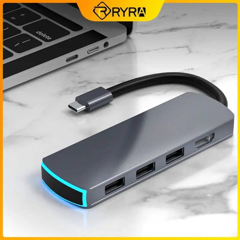 

RYRA 6-in-1 USB C Adapter For MacBook Pro/Air Usb Hub Docking Station With USB-C To HDMI 3 USB 3.0 Ports And SD/TF Card Reader
