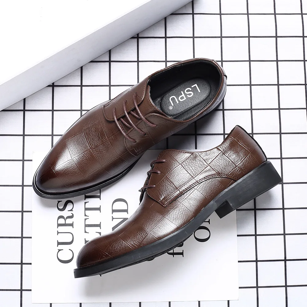 Fashion Men's Dress Shoes Lace-Up Leather Mens Casual Business Shoes Derby Office Flats Men Wedding Party Oxfords
Fashion Men's Dress Shoes Lace-Up Leather Mens Casual Business Shoes Derby Office Flats Men Wedding Party Oxfords
