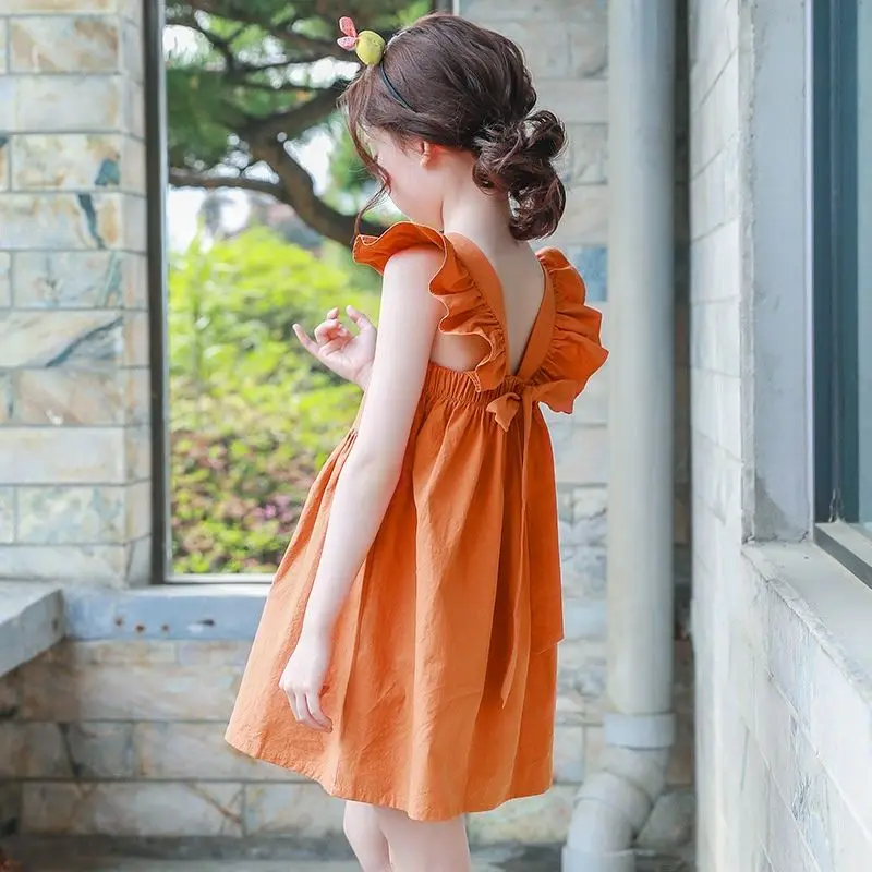 Summer New Children's Clothing Korean Ruffles Sleeve Princess Dresses Kids Backless Dress Fashion Style Holiday Beach Girl Dress
Summer New Children's Clothing Korean Ruffles Sleeve Princess Dresses Kids Backless Dress Fashion Style Holiday Beach Girl Dress