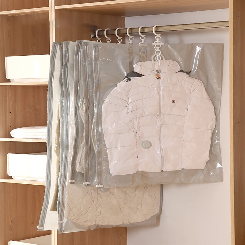 1pc Closet Hanging Organizer Vacuum Bag for Clothes Storage Bag with Hanger Space Saving Clear Seal Bags Wardrobe Compressed Bag
1pc Closet Hanging Organizer Vacuum Bag for Clothes Storage Bag with Hanger Space Saving Clear Seal Bags Wardrobe Compressed Bag