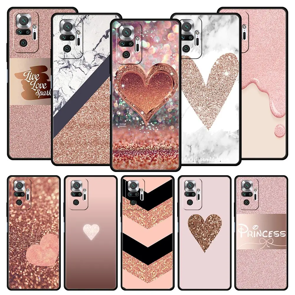 Silicone Phone Case For Redmi Note 11 Pro+ 11T 10 10S 9S 9T 9A 9C 8 8T 8A 7 Case for Note 9Pro Cover Gold Rose Glitter Love Caso
Silicone Phone Case For Redmi Note 11 Pro+ 11T 10 10S 9S 9T 9A 9C 8 8T 8A 7 Case for Note 9Pro Cover Gold Rose Glitter Love Caso