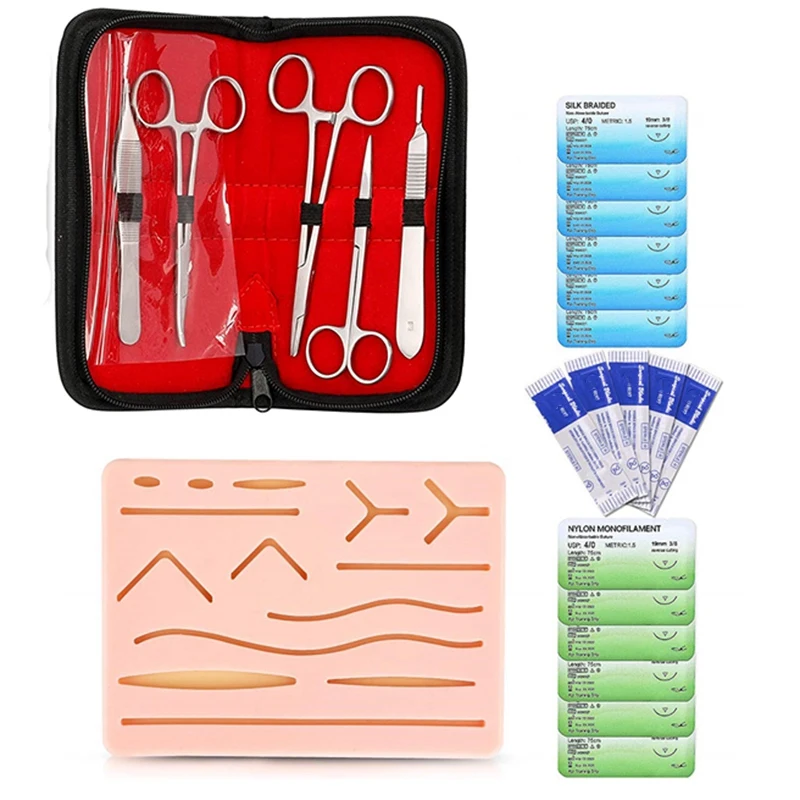 Complete Suture Kit For Students,Including Silicone Suture Pad And Suture Tool Practice Suture Kit For Suture Training
Complete Suture Kit For Students,Including Silicone Suture Pad And Suture Tool Practice Suture Kit For Suture Training