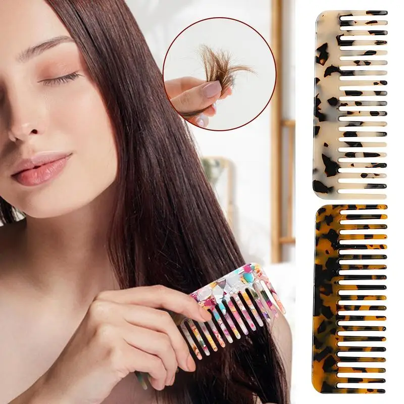 

Tortoise Shell Comb Fashion Acetate Hair Combs Anti-static Massage Hair Brush Hairdressing Colorful For Women Girls Hair Styling