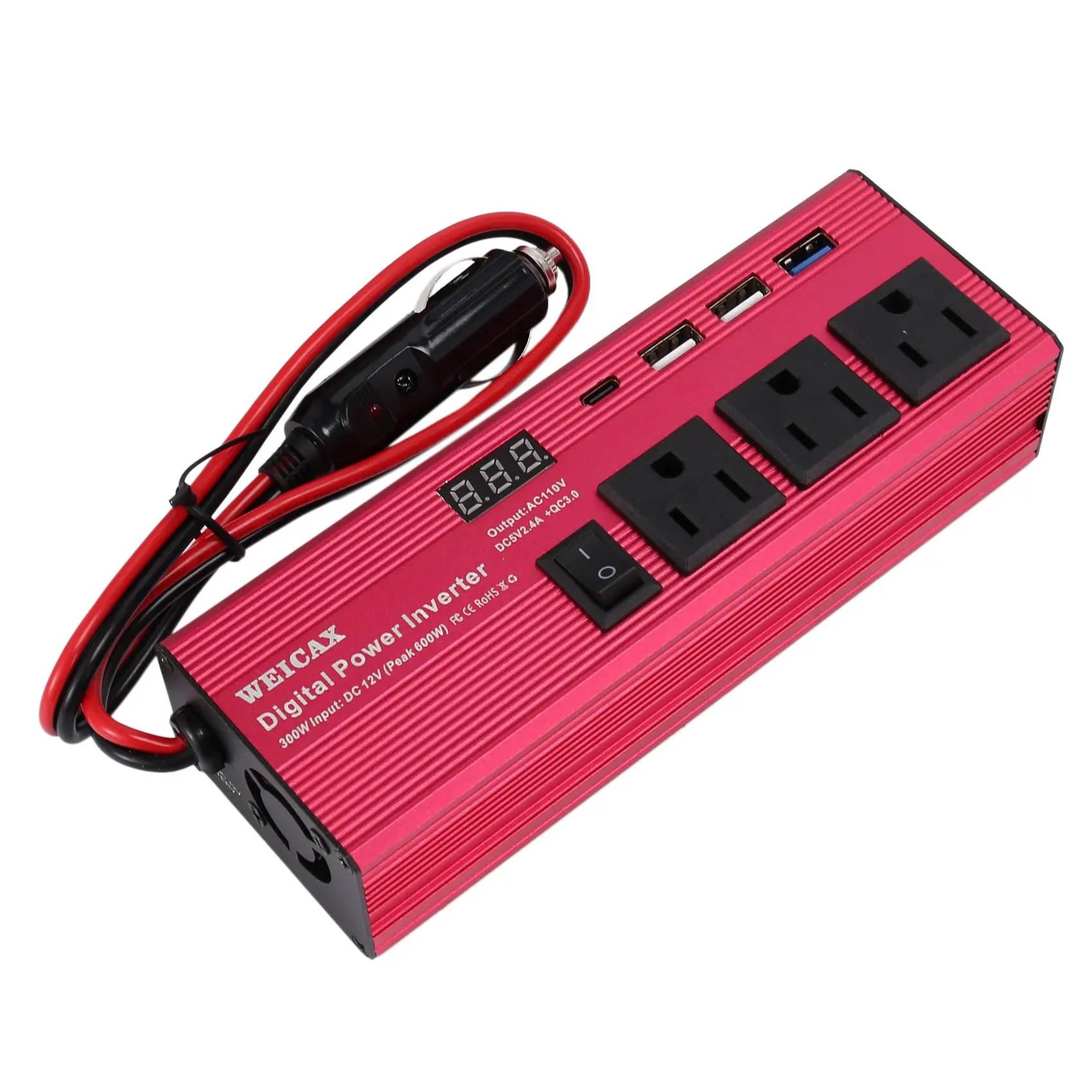 Автомобильный инвертор напряжения 300 Вт, синусоидальный сигнал постоянного тока 12 В в переменный ток 110 в 120 В, солнечный конвертер с USB-преоб... 
Автомобильный инвертор напряжения 300 Вт, синусоидальный сигнал постоянного тока 12 В в переменный ток 110 в 120 В, солнечный конвертер с USB-преоб...