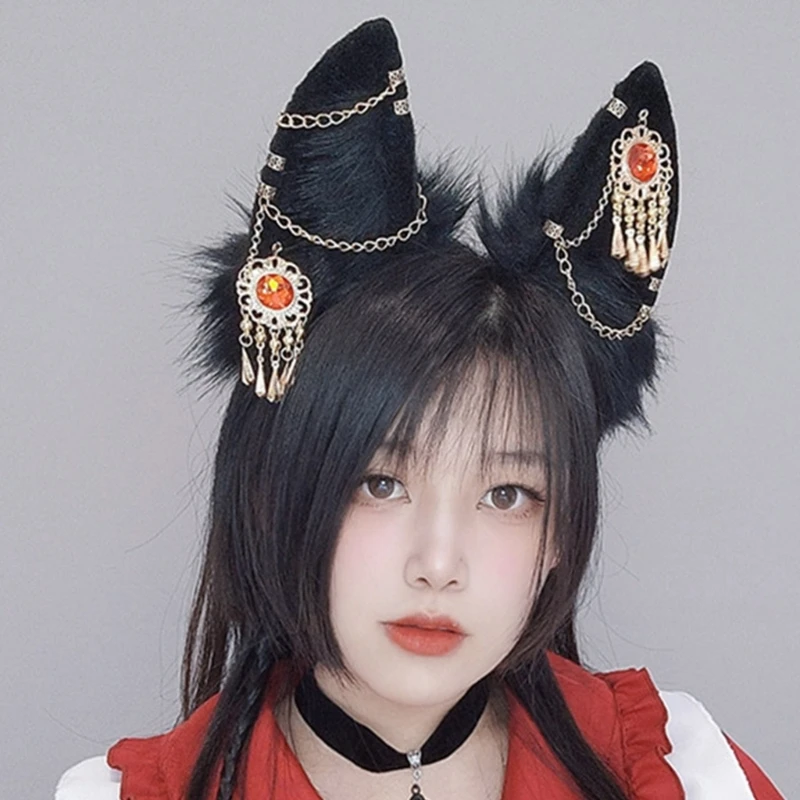 Cartoon Wolf Ear Hair Hoop with Dangle Earring Decors Hair Holder Party Headwear Drop Shipping
Cartoon Wolf Ear Hair Hoop with Dangle Earring Decors Hair Holder Party Headwear Drop Shipping