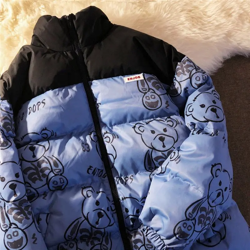 Couple Bear Printed Cotton Jacket Zipper long Sleeve Harajuku FashionTemperament Retro SpaceCotton Winter Coat Bread Jacket 3XL
Couple Bear Printed Cotton Jacket Zipper long Sleeve Harajuku FashionTemperament Retro SpaceCotton Winter Coat Bread Jacket 3XL