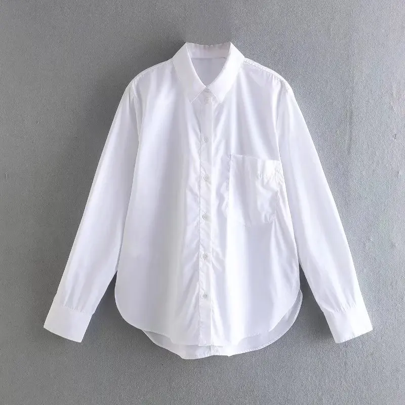 SuperAen European and American Style Women's New 2022 Simple Fashion Pocket Lapel Long Sleeve Poplin Shirt
SuperAen European and American Style Women's New 2022 Simple Fashion Pocket Lapel Long Sleeve Poplin Shirt