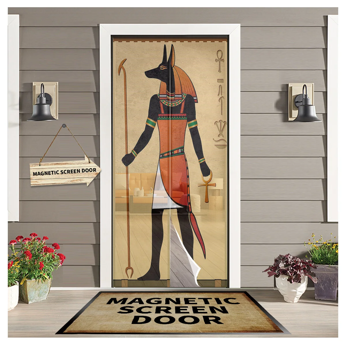 Ancient Egypt Fresco Retro Style Summer Magnetic Screen Door Curtains Mosquito Net Door Curtain for Bedroom Kitchen Door Screens
Ancient Egypt Fresco Retro Style Summer Magnetic Screen Door Curtains Mosquito Net Door Curtain for Bedroom Kitchen Door Screens