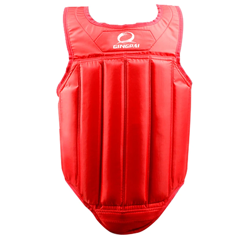 

2017 red Oxford cloth bamboo strip sanda chest taekwondo vest protector breast guards Professional Training Sport GYM Guards