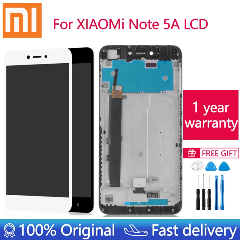 5.5" Original LCD For XIAOMI Redmi Note 5A LCD Display Touch Screen With Frame for Xiaomi Redmi Note 5A Prime LCD Y1 / Y1 Lite
5.5" Original LCD For XIAOMI Redmi Note 5A LCD Display Touch Screen With Frame for Xiaomi Redmi Note 5A Prime LCD Y1 / Y1 Lite