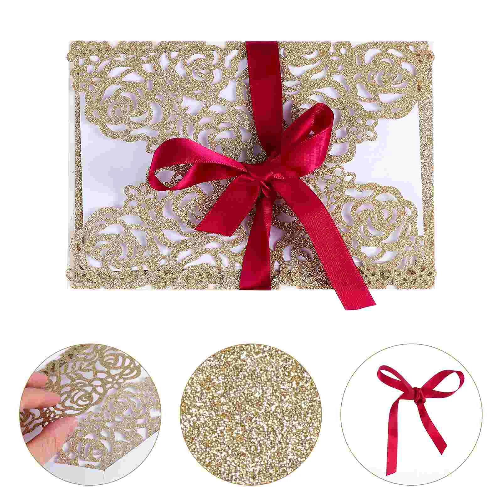 Hollow Gift Wedding Invitation Message Cardstock Invitations Greetings Seasons Blessing Foldable Ribbon Greeting You Thank
Hollow Gift Wedding Invitation Message Cardstock Invitations Greetings Seasons Blessing Foldable Ribbon Greeting You Thank