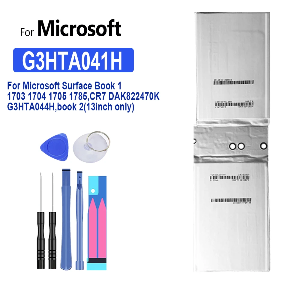 

G3HTA044H/G3HTA020H Battery 2387MAH For Microsoft Surface Book 1 1703 1704 1705 1785,CR7 DAK822470K G3HTA044H,book 2(13inch Only