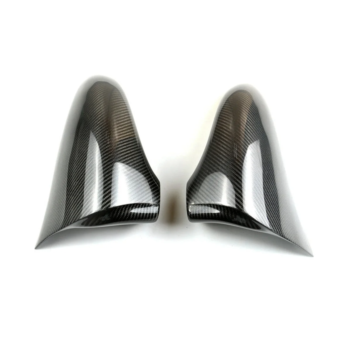 

Horn Style Carbon Fiber Glossy Black Wing Rear View Mirror Cover Cap Case Trim for Lexus IS GS ES RC RCF Right Rudder