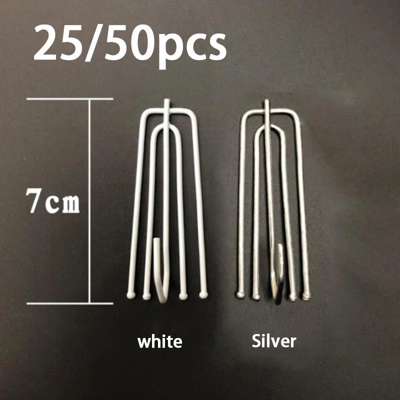 White Silver Metal Four Fork Curtain Tape Hook Cloth Ring Clamp Tracks DIY Single Hook Home Window Decor Curtain Accessory
White Silver Metal Four Fork Curtain Tape Hook Cloth Ring Clamp Tracks DIY Single Hook Home Window Decor Curtain Accessory