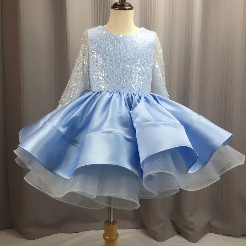 Formal Long Sleeve Lace Sequins Wedding Princess Dress Host Birthday Evening Bow Kids Dress for Girl Bridesmaid Children Clothes
Formal Long Sleeve Lace Sequins Wedding Princess Dress Host Birthday Evening Bow Kids Dress for Girl Bridesmaid Children Clothes