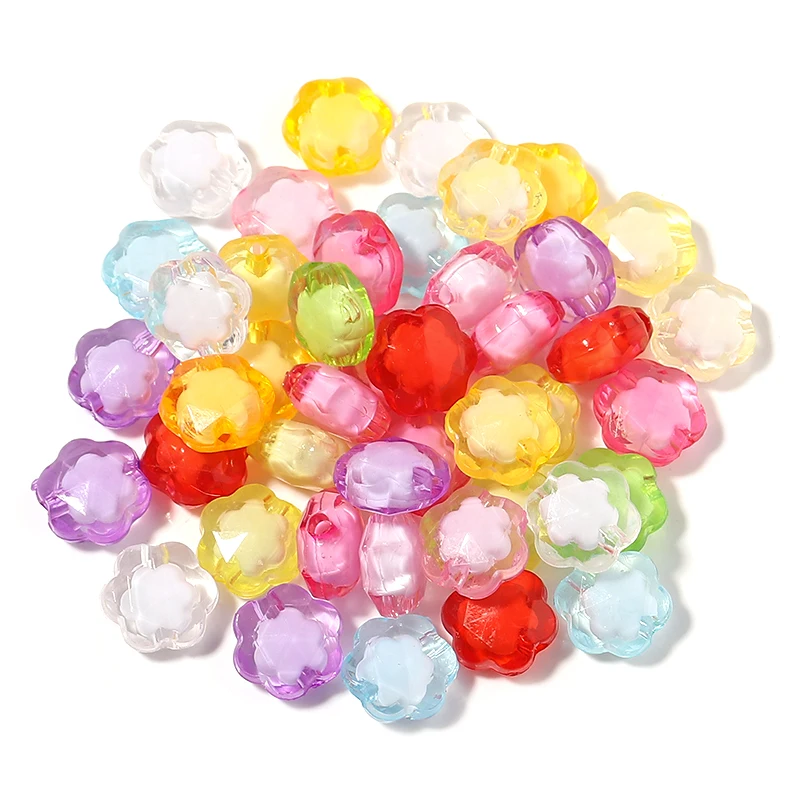 100PCS Acrylic Flower Beads Mixed Color Loose Spacer Beads For Jewelry Making Bracelet DIY Accessories 
100PCS Acrylic Flower Beads Mixed Color Loose Spacer Beads For Jewelry Making Bracelet DIY Accessories